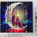 Sailor Moon Anime Love You To The Moon Galaxy Shower Curtain Nearkii