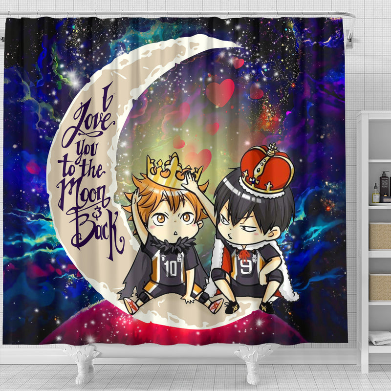 Hinata And Tobio Haikyuu Love You To The Moon Galaxy Shower Curtain Nearkii