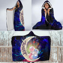 Ram And Rem Rezero Love You To The Moon Galaxy Economy Hooded Blanket Nearkii