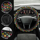 Flower Abstract Color Premium Car Steering Wheel Cover Nearkii