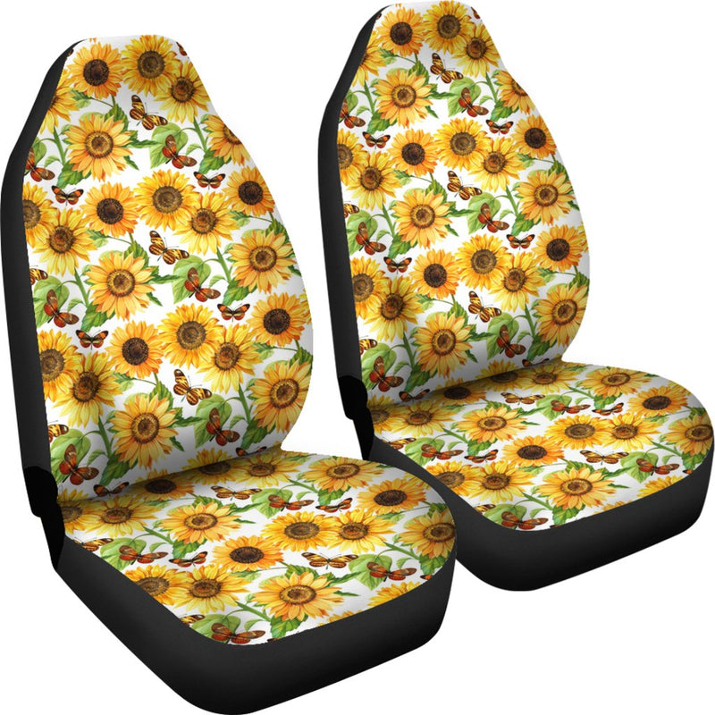 Best Butterfly Sunflower Premium Custom Car Seat Covers Decor Protector Nearkii