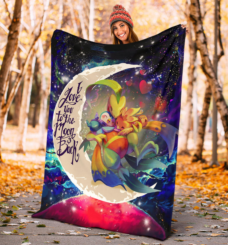 Torchic Grovyle Piplup Pokemon Love You To The Moon Galaxy Blanket Nearkii