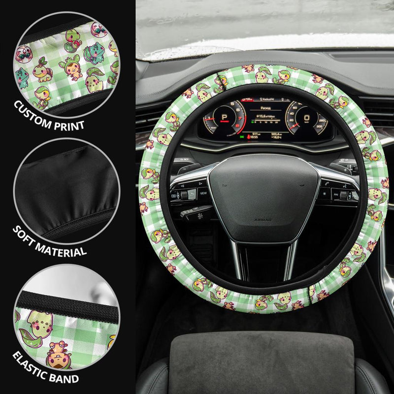 Grass Pokemon Car Steering Wheel Cover 3 Nearkii