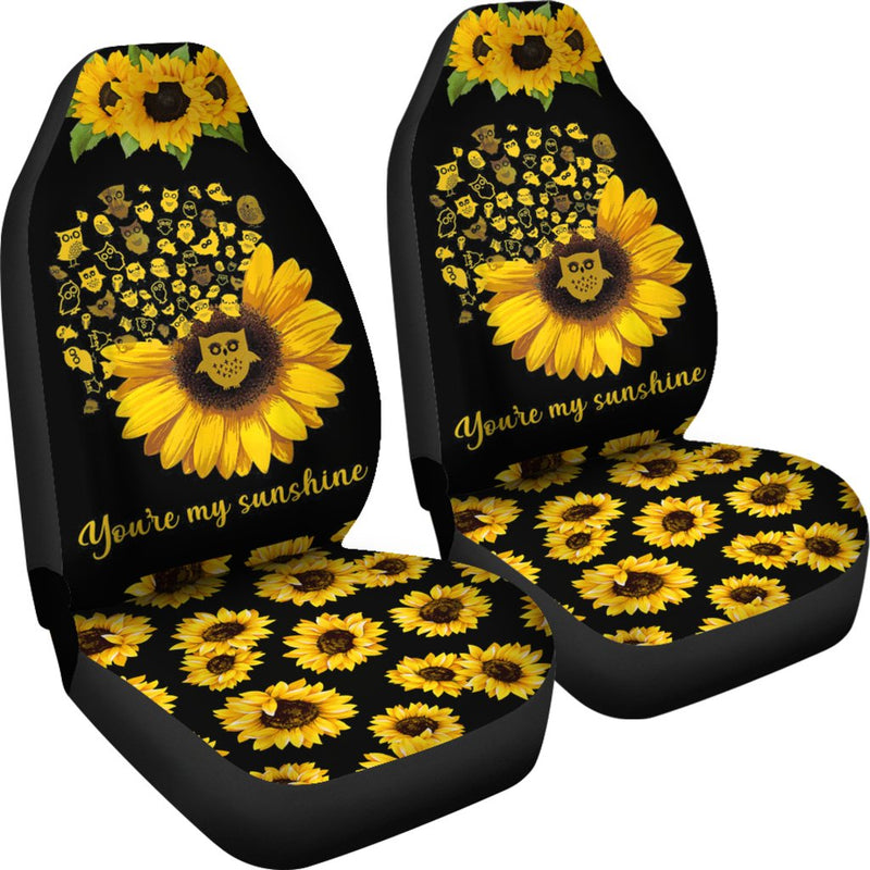 Best Sunflower Owl You Are My Sunshine Premium Custom Car Seat Covers Decor Protector Nearkii