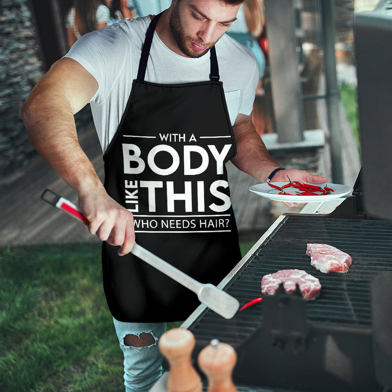 With A Body Like This Custom Apron Gift For Cooking Guys