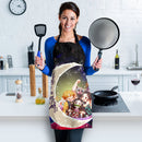 Demond Slayer Team Love You To The Moon Galaxy Custom Apron Best Gift For Anyone Who Loves Cooking