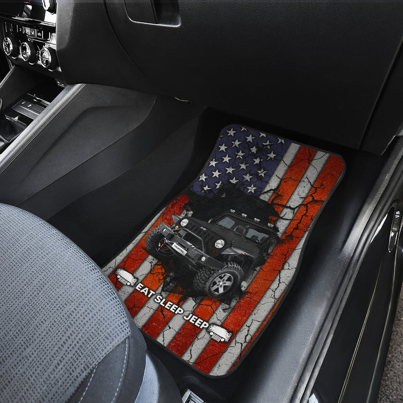 Black Jeep American Flag Car Floor Mats Car Accessories Nearkii