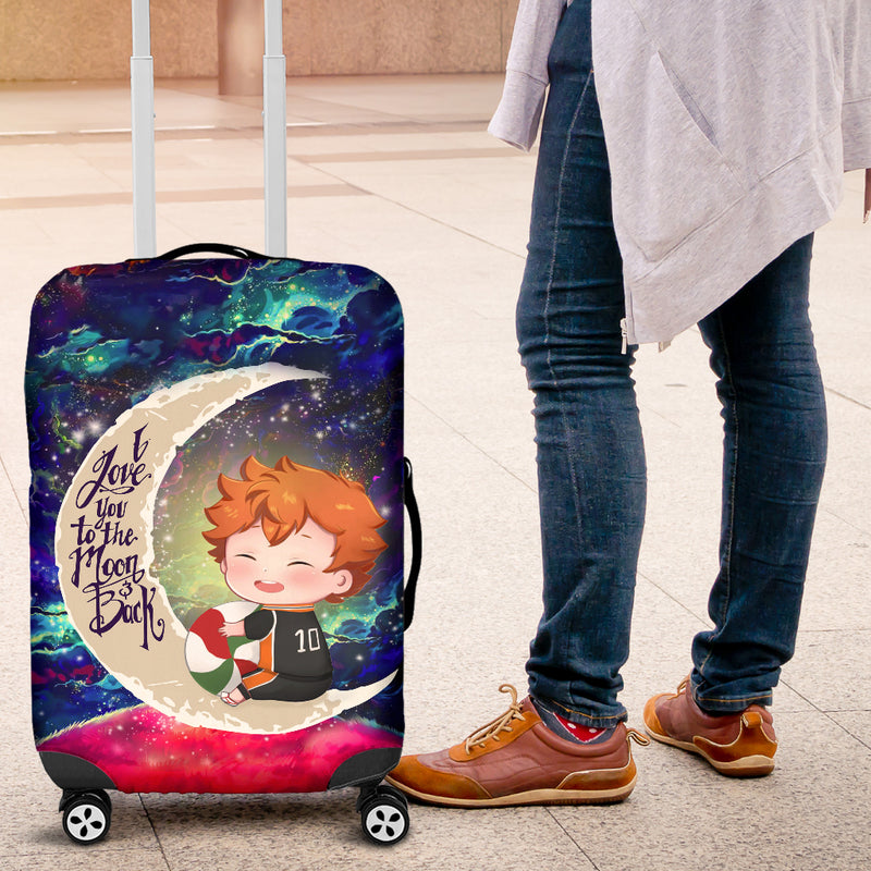 Cute Hinata Haikyuu Love You To The Moon Galaxy Luggage Cover Suitcase Protector Nearkii