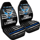Best U.S. Air Force Proud Grandma Usa Flag Vintage Premium Custom Car Seat Covers Decor Protector Nearkii