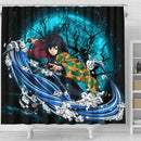Tomioka Giyuu Anime Moonlight Shower Curtain Nearkii