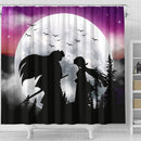 Inuyasha Couple Moon Night Galaxy Shower Curtain Nearkii