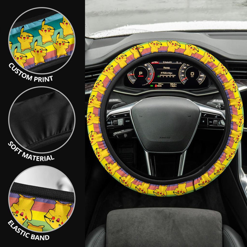 Pikachu Pokemon Anime Custom Car Steering Wheel Cover Nearkii