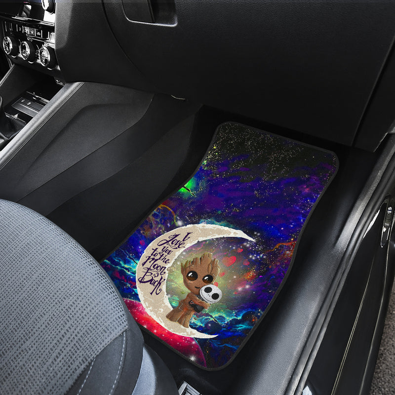 Groot Hold Jack Skelington Love You To The Moon Galaxy Car Floor Mats Car Accessories Nearkii
