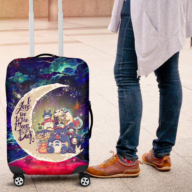 Ghibli Character Love You To The Moon Galaxy Luggage Cover Suitcase Protector Nearkii