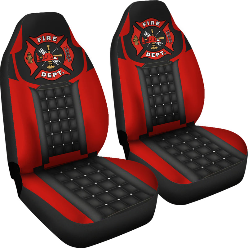Best Us Fire Fighter 2 Premium Custom Car Seat Covers Decor Protector Nearkii