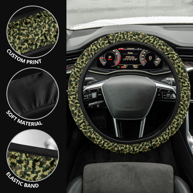 Camouflage Military US Army Premium Car Steering Wheel Cover Nearkii