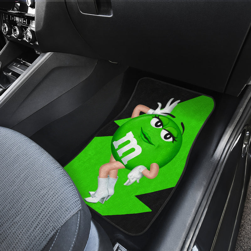 M&M's Candy Ice Cream Cones Chocolate Green Car Floor Mats Funny Gift Idea Nearkii