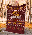 Jurassic Park Red Ugly Christmas Custom Blanket Home Decor Nearkii