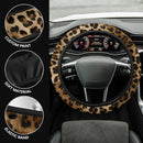 Leopard Brown Premium Car Steering Wheel Cover Nearkii