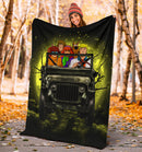 Scooby Doo Funny Drive Jeep Moonlight Halloween Premium Blanket Nearkii