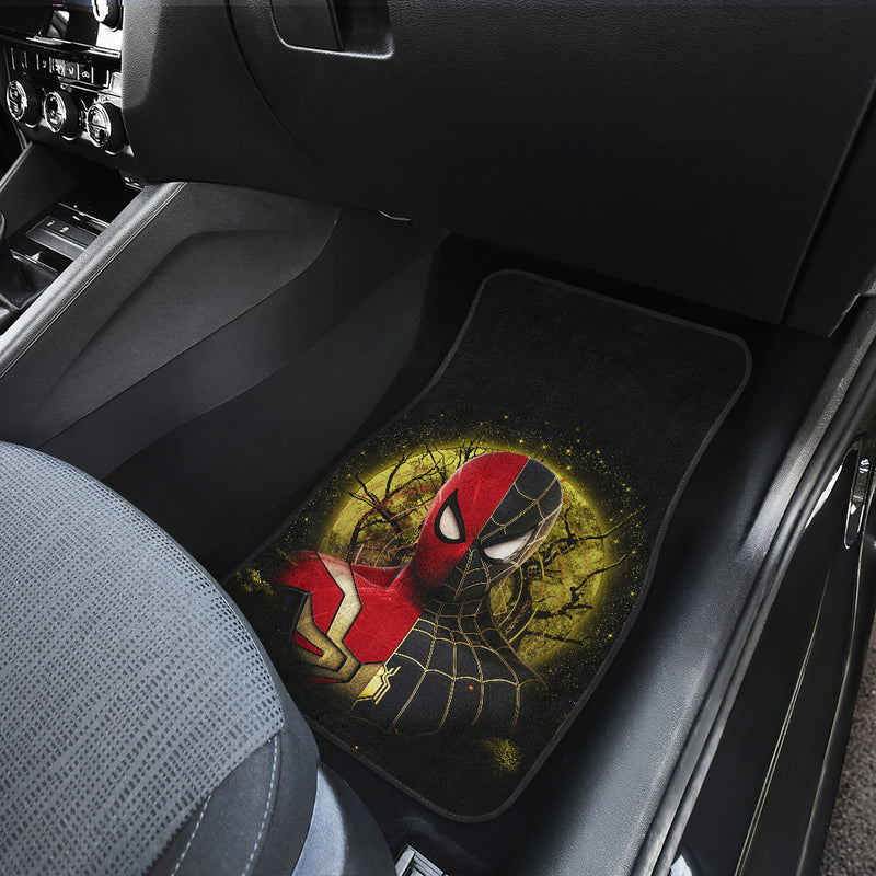 Spiderman Black Suit No Way Home Moonlight Car Floor Mats Anime Car Accessories Nearkii