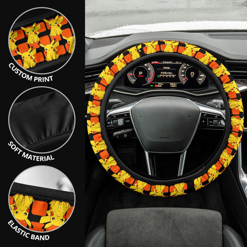Pikachu Pokemon Premium Car Steering Wheel Cover Nearkii