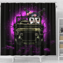 Kuromi Anime Funny Halloween Moonlight Shower Curtain Nearkii