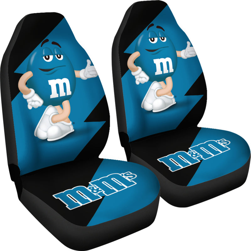 M&M's Candy Ice Cream Cones Chocolate Blue Car Seat Covers Custom Car Accessories