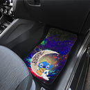 Cute Baby Stitch Sleep Love You To The Moon Galaxy Car Mats Nearkii