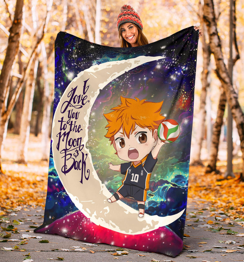 Hinata Haikyuu Love You To The Moon Galaxy Premium Blanket Nearkii