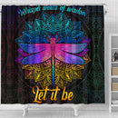 Dragonfly Mandala Let It Be Shower Curtain Nearkii