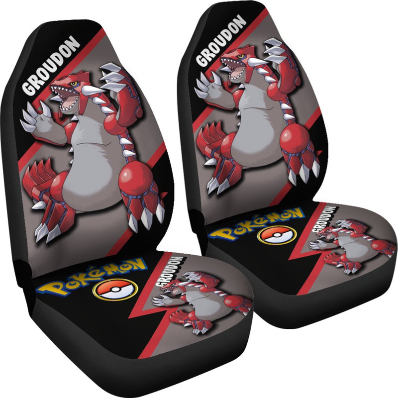 Groudon Car Seat Covers Custom Anime Pokemon Car Accessories Nearkii