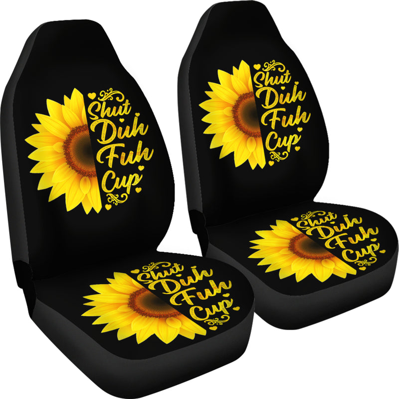 Best Sunflowers Shut Duh Fuh Up Premium Custom Car Seat Covers Decor Protector Nearkii