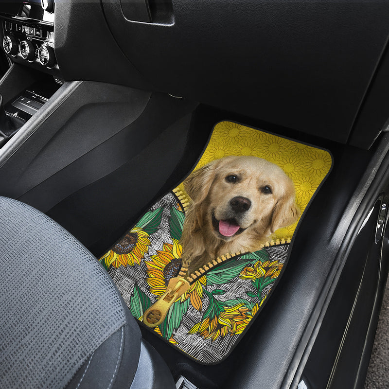 Fun Car Decor Golden Sunflower Car Floor Mats Car Accessories Nearkii