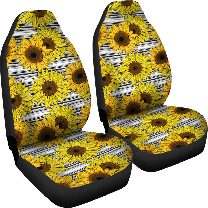 Best Sunflower Art Pattern Premium Custom Car Seat Covers Decor Protector Nearkii