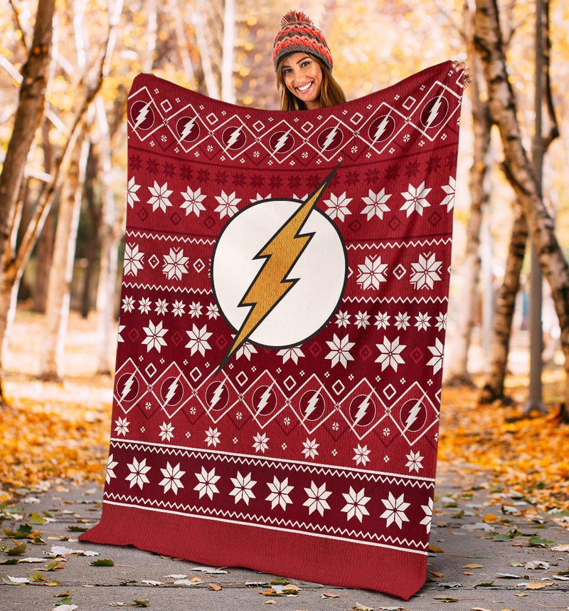 The Flash Art Ugly Christmas Custom Blanket Home Decor Nearkii