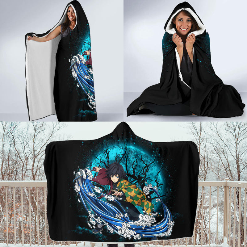 Tomioka Giyuu Moonlight Economy Hooded Blanket Nearkii