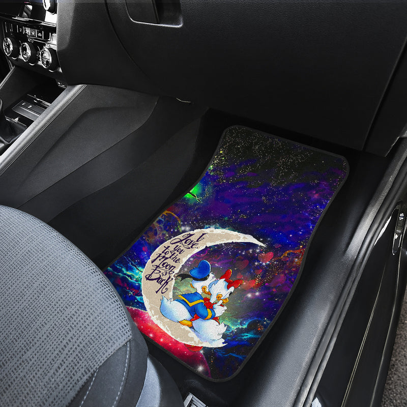 Couple Cute Duck Couple Love You To The Moon Galaxy Car Floor Mats Car Accessories Nearkii