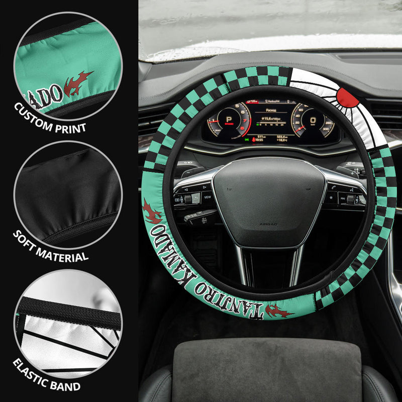 Kimetsu No Yaiba Tanjiro Kamado Car Steering Wheel Cover Nearkii