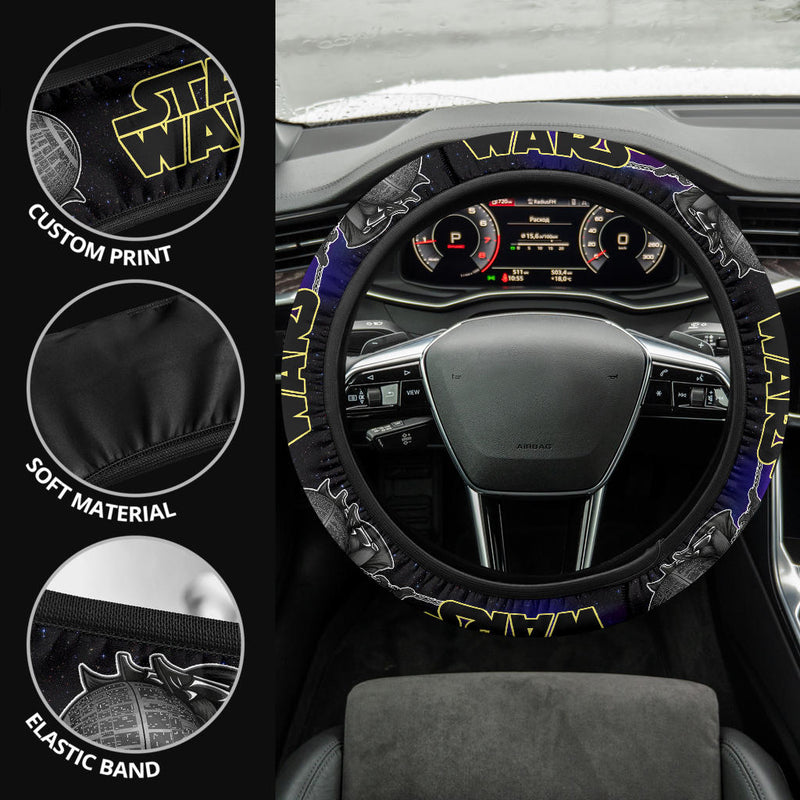 Darth Vader And Death Star Car Steering Wheel Cover Nearkii