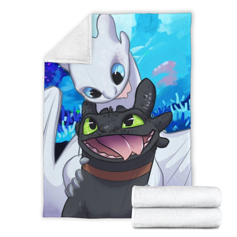 Toothless And Light Fury Premium Blanket Nearkii