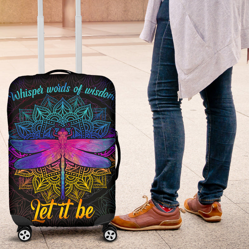 Dragonfly Mandala Let It Be Luggage Cover Suitcase Protector Nearkii