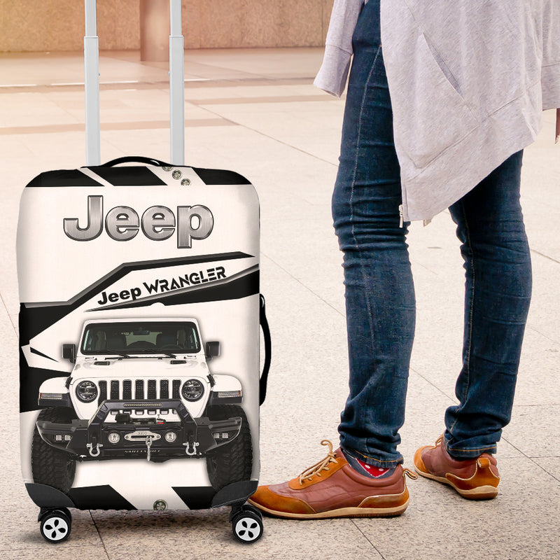 White Jeep Luggage Cover Suitcase Protector Nearkii