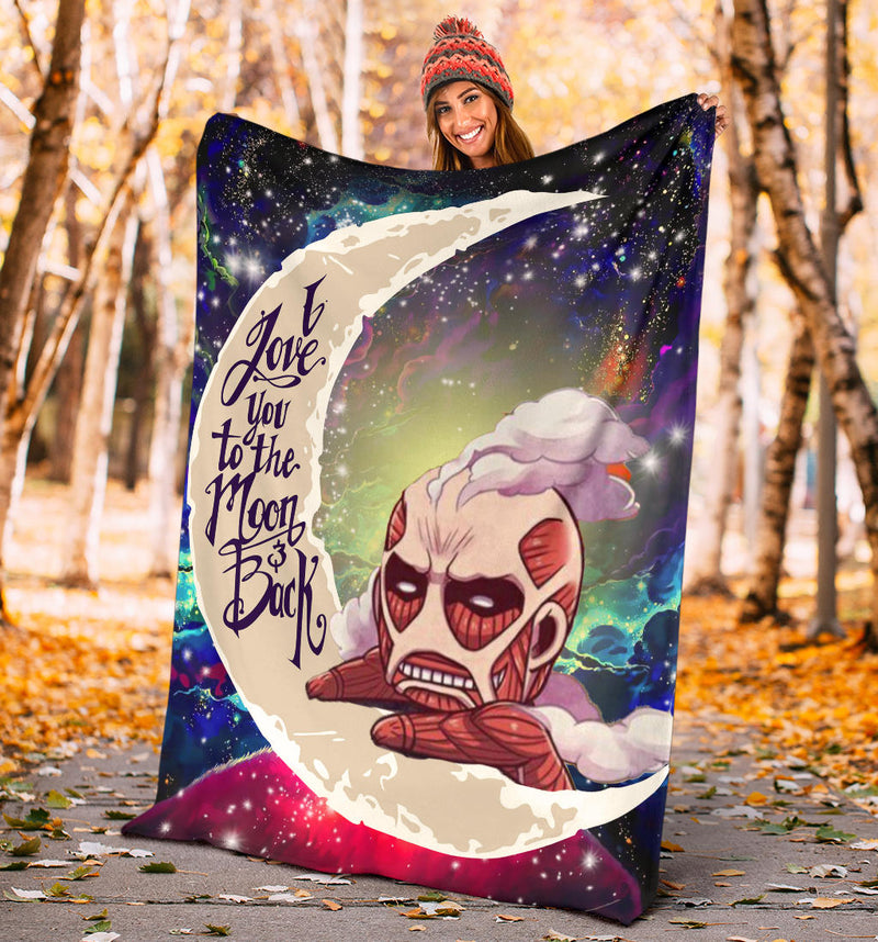 Attack on titan Love You To The Moon Galaxy Premium Blanket Nearkii