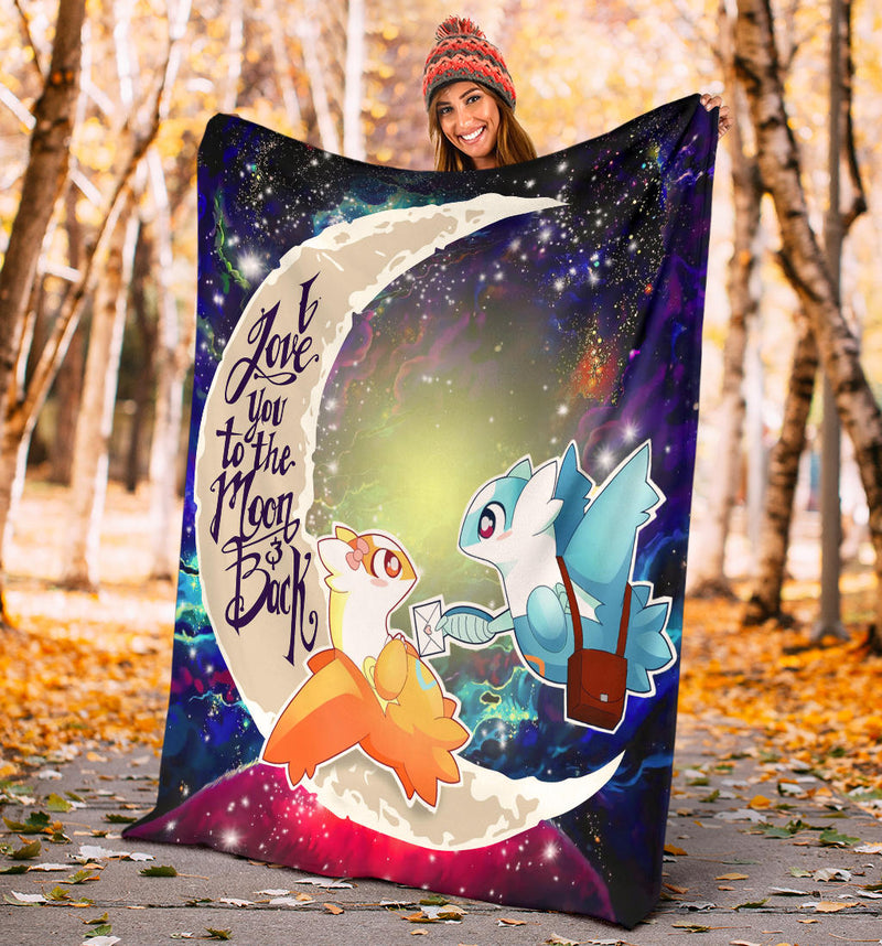 Pokemon Couple Latios Latias Love You To The Moon Galaxy Premium Blanket Nearkii