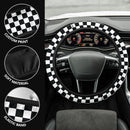 Caro Black White Fashion Premium Car Steering Wheel Cover Nearkii