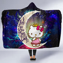 Hello Kitty Love You To The Moon Galaxy Economy Hooded Blanket Nearkii
