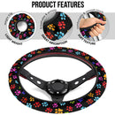 Cute Dog Footprint Premium Car Steering Wheel Cover Nearkii