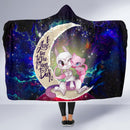 Pokemon Couple Mew Mewtwo Love You To The Moon Galaxy Economy Hooded Blanket Nearkii