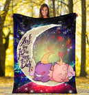 Gengar And Clefable Cute Pokemon Love You To The Moon Galaxy Blanket Nearkii